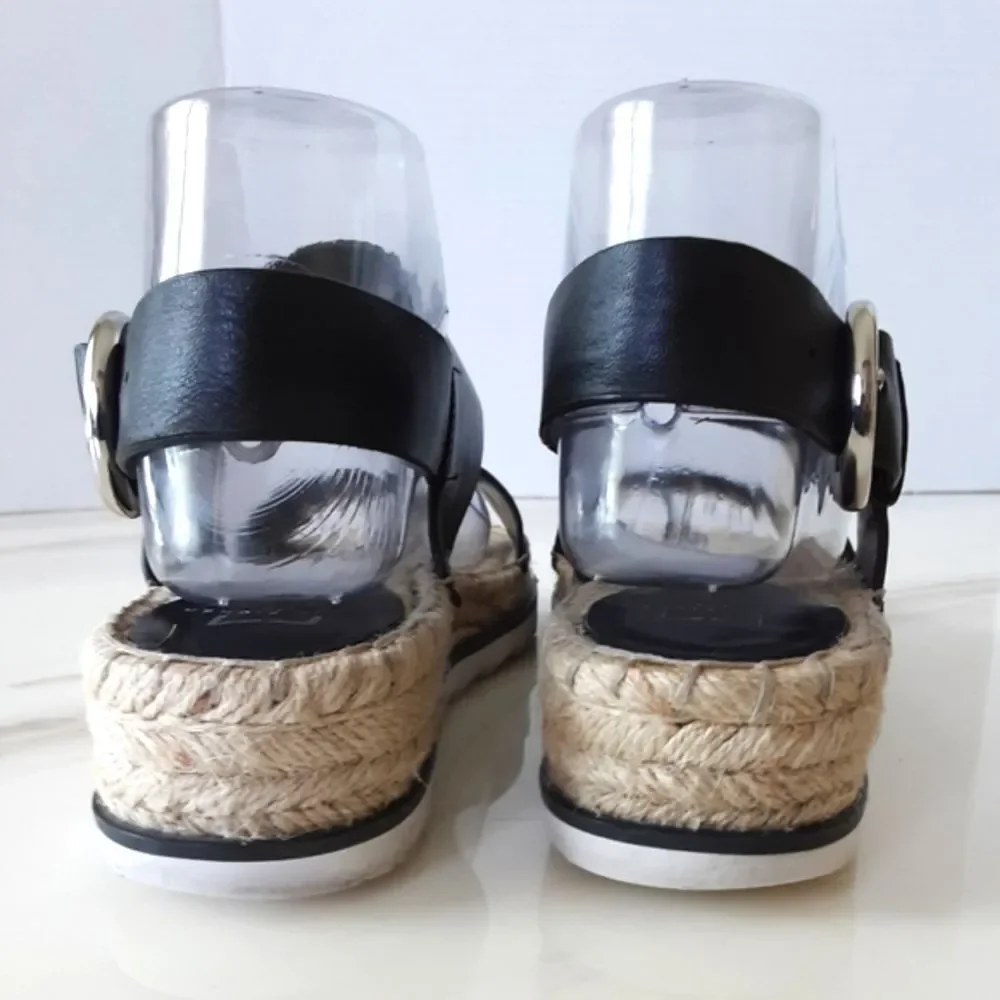 MARC FISHER DOUBLE STRAP ESPARDRILLE SANDAL SZ 7.5